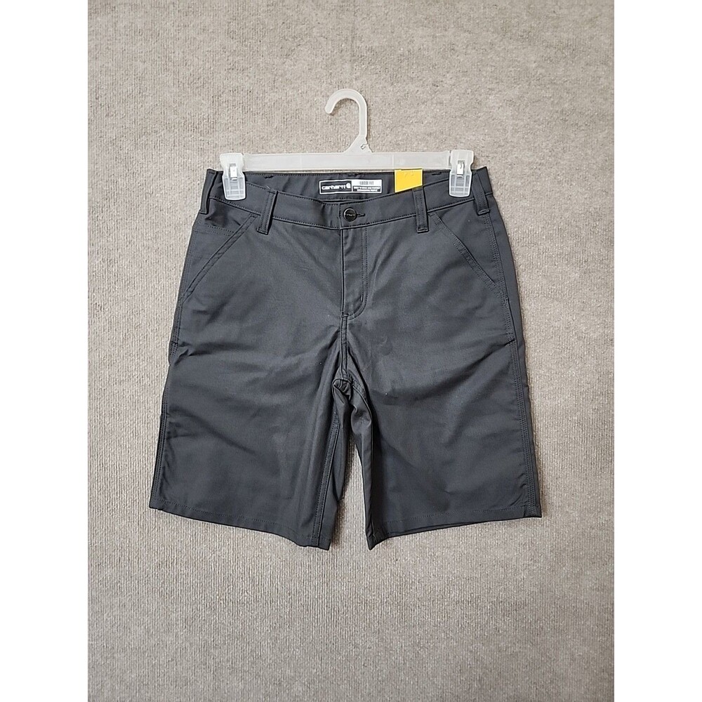 Carhartt Rugged Flex Loose Fit Canvas Work Shorts Womens 8 Gray NEW